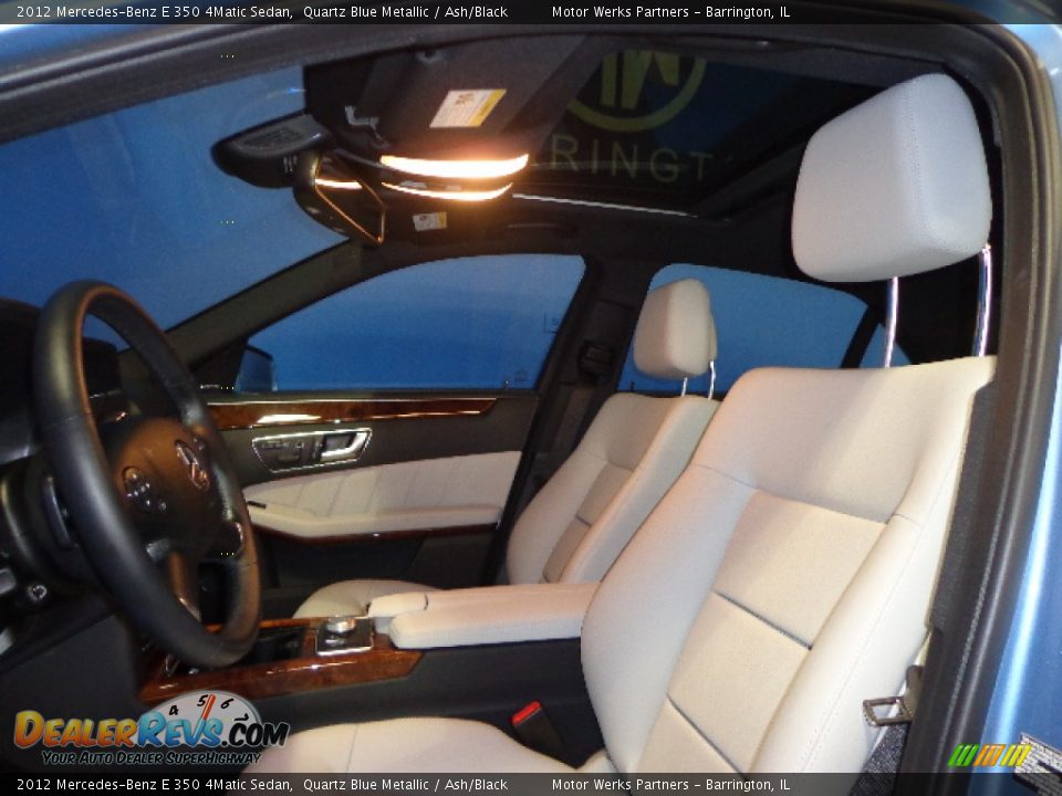 2012 Mercedes-Benz E 350 4Matic Sedan Quartz Blue Metallic / Ash/Black Photo #32