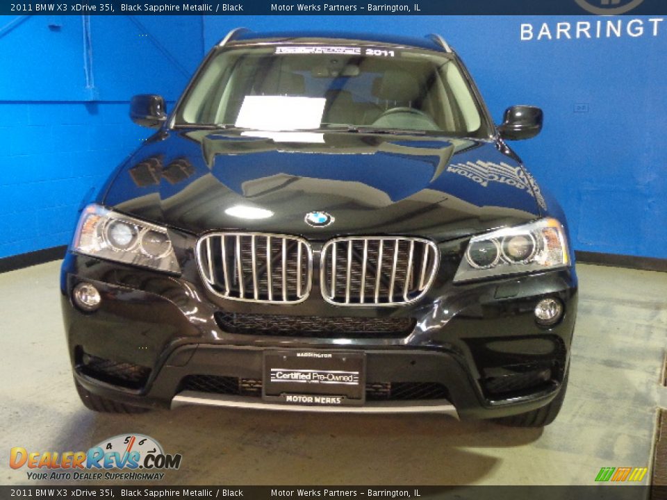 2011 BMW X3 xDrive 35i Black Sapphire Metallic / Black Photo #2