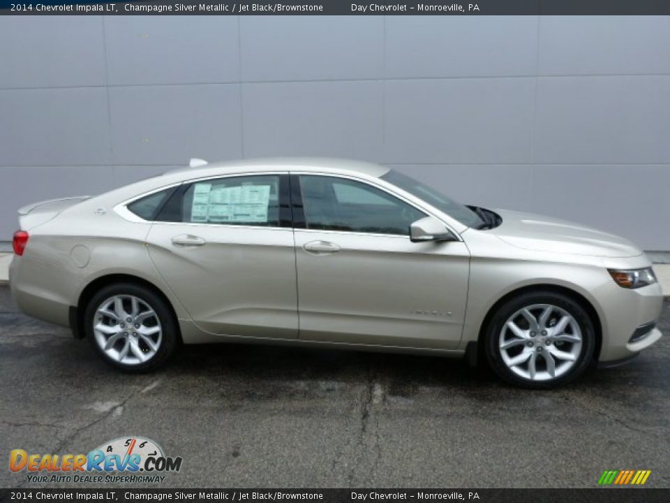 2014 Chevrolet Impala LT Champagne Silver Metallic / Jet Black/Brownstone Photo #4