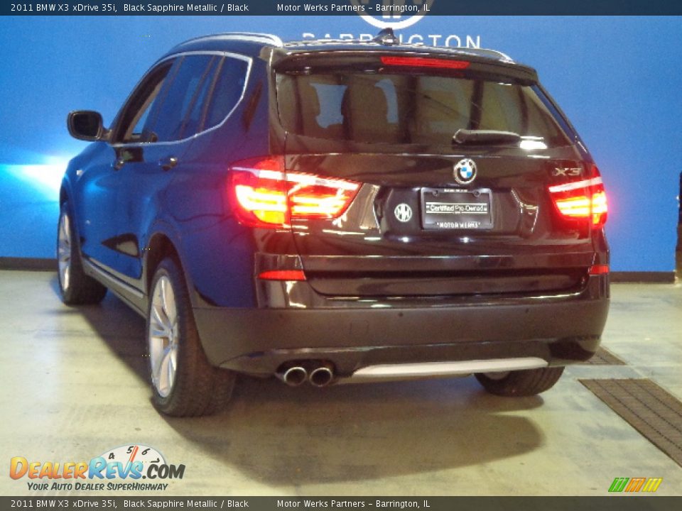 2011 BMW X3 xDrive 35i Black Sapphire Metallic / Black Photo #5