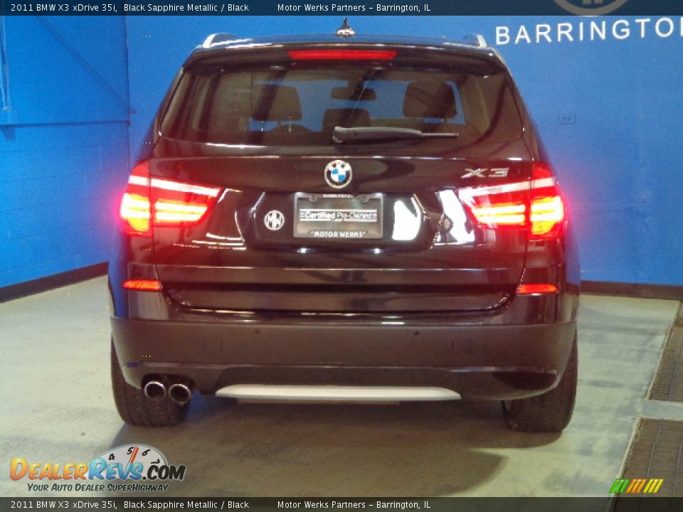 2011 BMW X3 xDrive 35i Black Sapphire Metallic / Black Photo #6