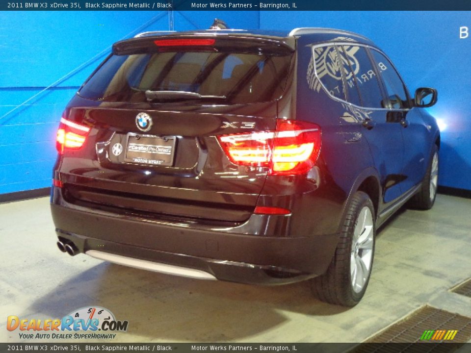 2011 BMW X3 xDrive 35i Black Sapphire Metallic / Black Photo #7