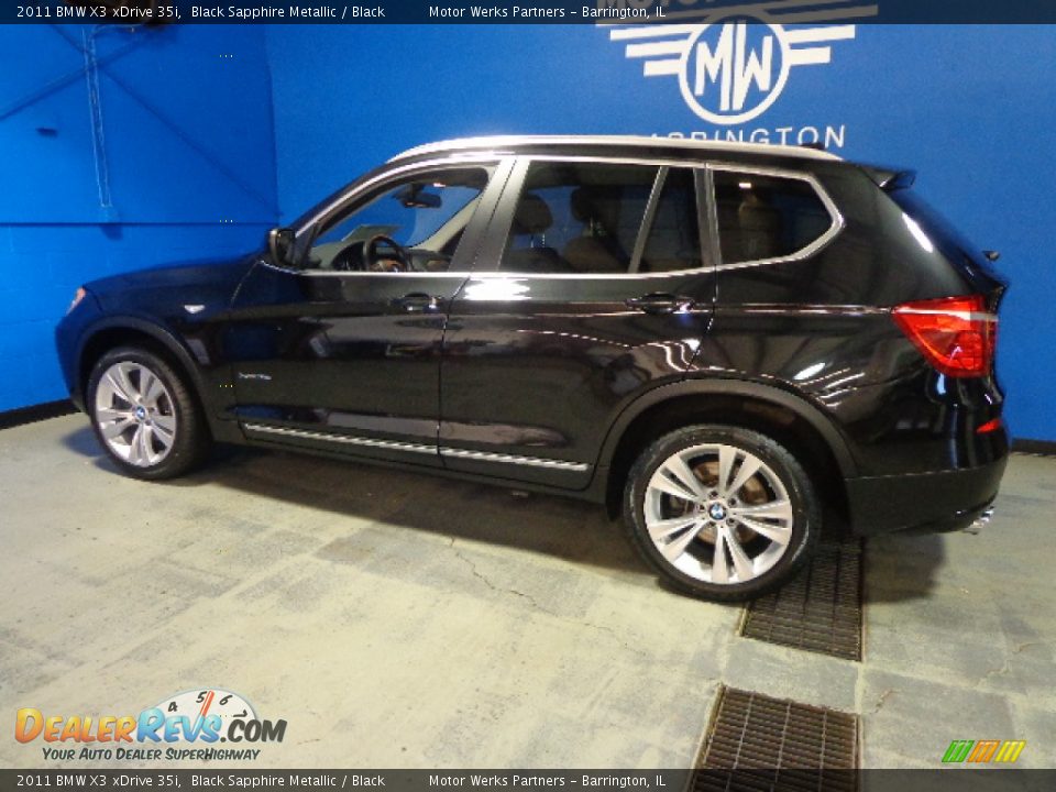 2011 BMW X3 xDrive 35i Black Sapphire Metallic / Black Photo #8