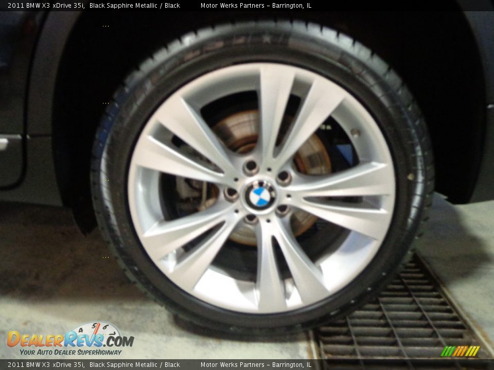 2011 BMW X3 xDrive 35i Black Sapphire Metallic / Black Photo #13