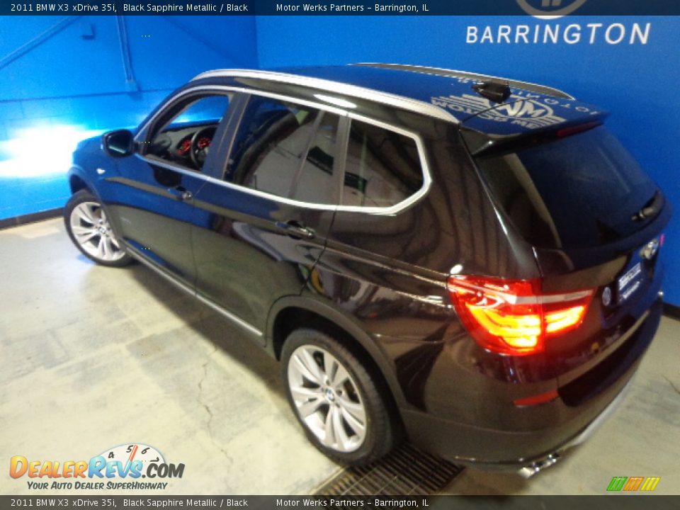 2011 BMW X3 xDrive 35i Black Sapphire Metallic / Black Photo #14