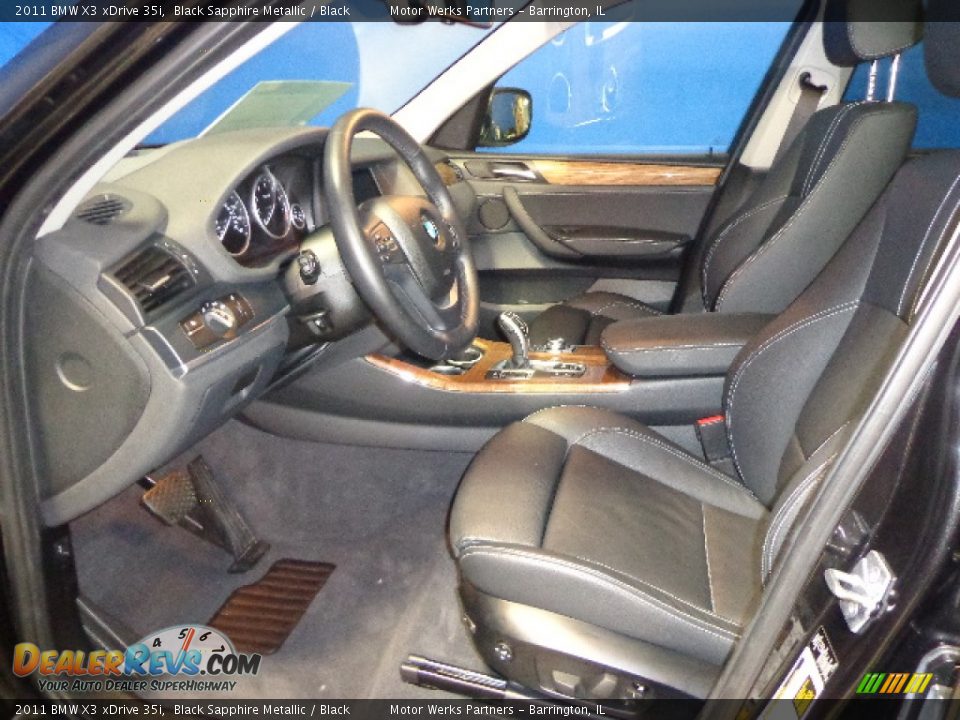 2011 BMW X3 xDrive 35i Black Sapphire Metallic / Black Photo #17