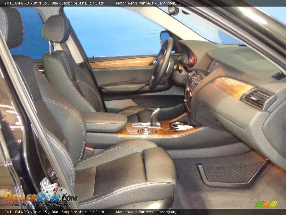 2011 BMW X3 xDrive 35i Black Sapphire Metallic / Black Photo #21