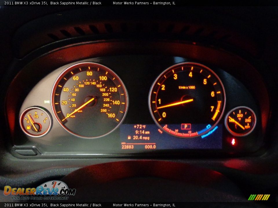 2011 BMW X3 xDrive 35i Black Sapphire Metallic / Black Photo #22