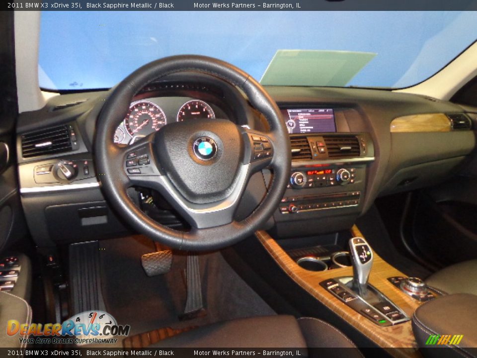 2011 BMW X3 xDrive 35i Black Sapphire Metallic / Black Photo #25