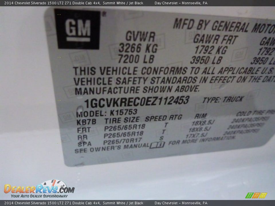 2014 Chevrolet Silverado 1500 LTZ Z71 Double Cab 4x4 Summit White / Jet Black Photo #16