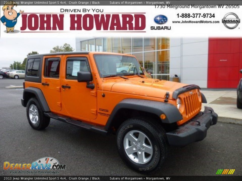 2013 Jeep Wrangler Unlimited Sport S 4x4 Crush Orange / Black Photo #1