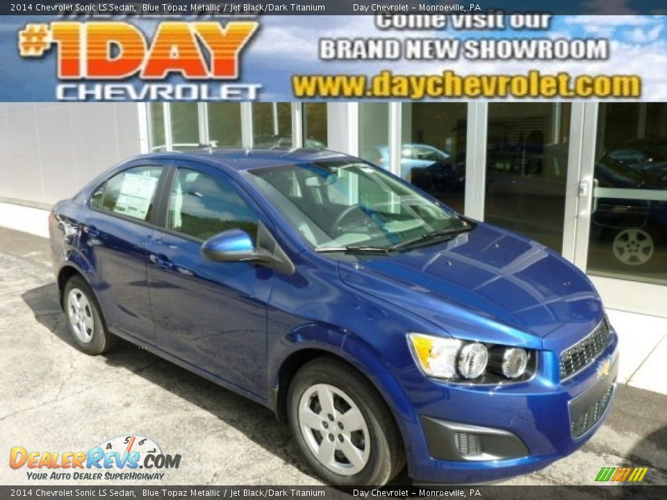 2014 Chevrolet Sonic LS Sedan Blue Topaz Metallic / Jet Black/Dark Titanium Photo #1