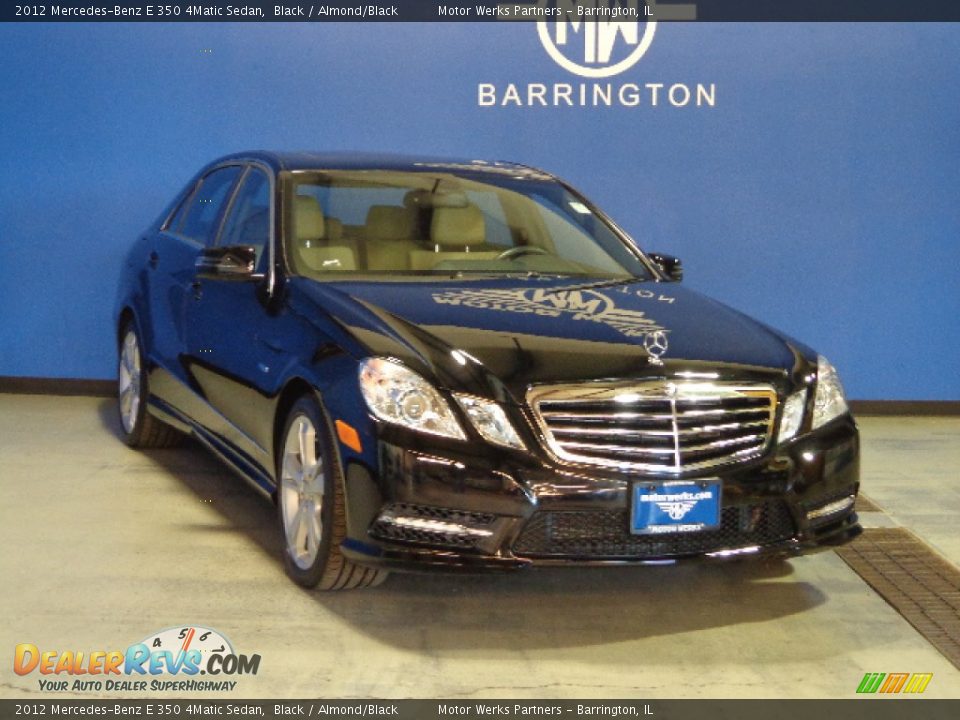 2012 Mercedes-Benz E 350 4Matic Sedan Black / Almond/Black Photo #1