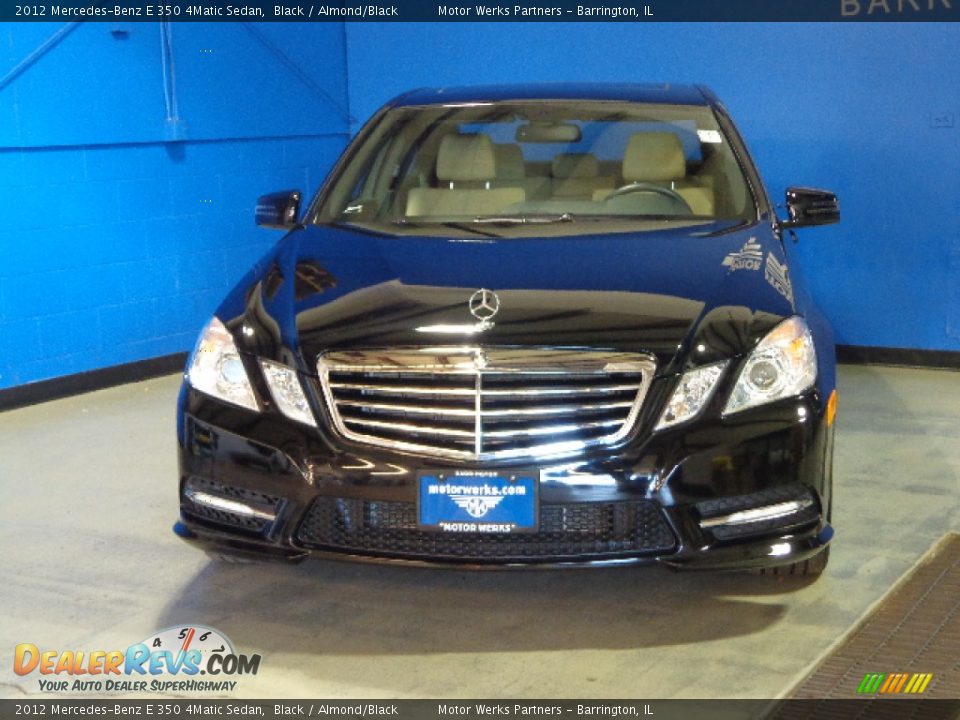 2012 Mercedes-Benz E 350 4Matic Sedan Black / Almond/Black Photo #2