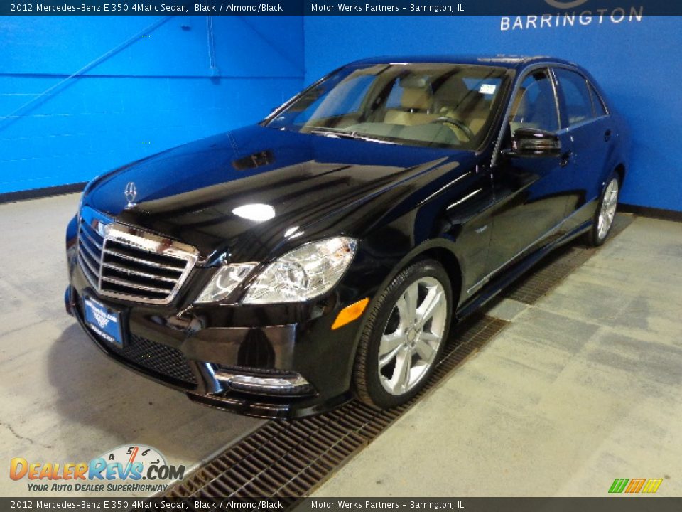2012 Mercedes-Benz E 350 4Matic Sedan Black / Almond/Black Photo #3