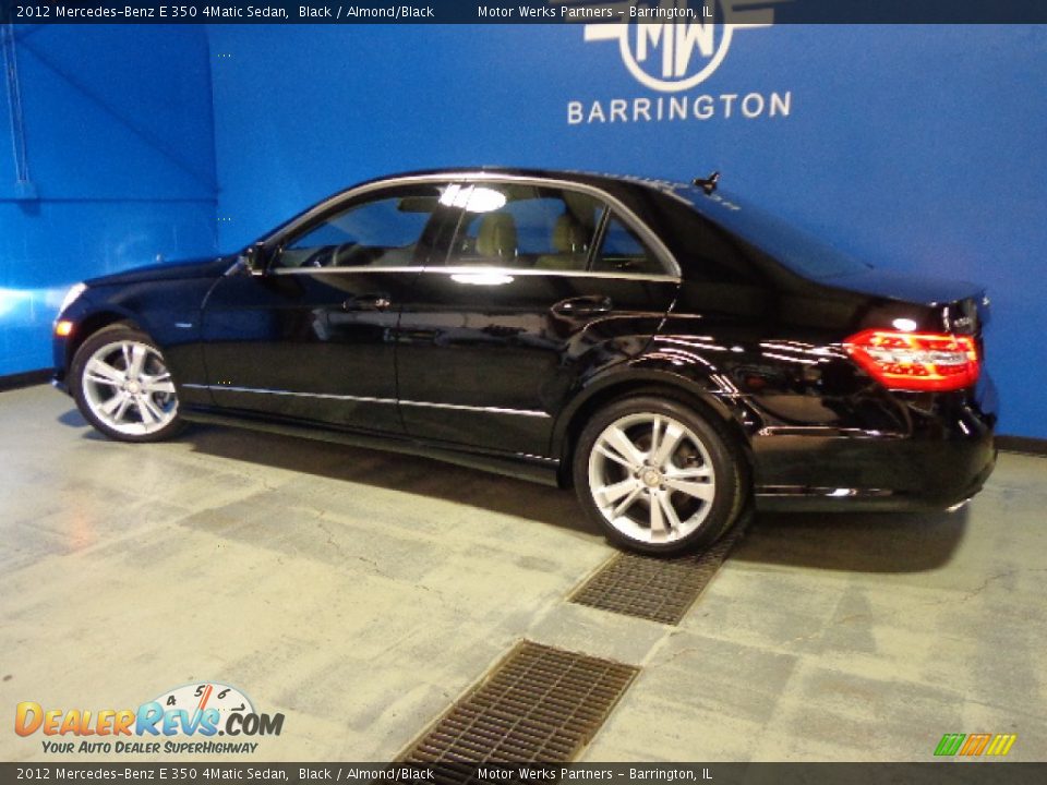 2012 Mercedes-Benz E 350 4Matic Sedan Black / Almond/Black Photo #4