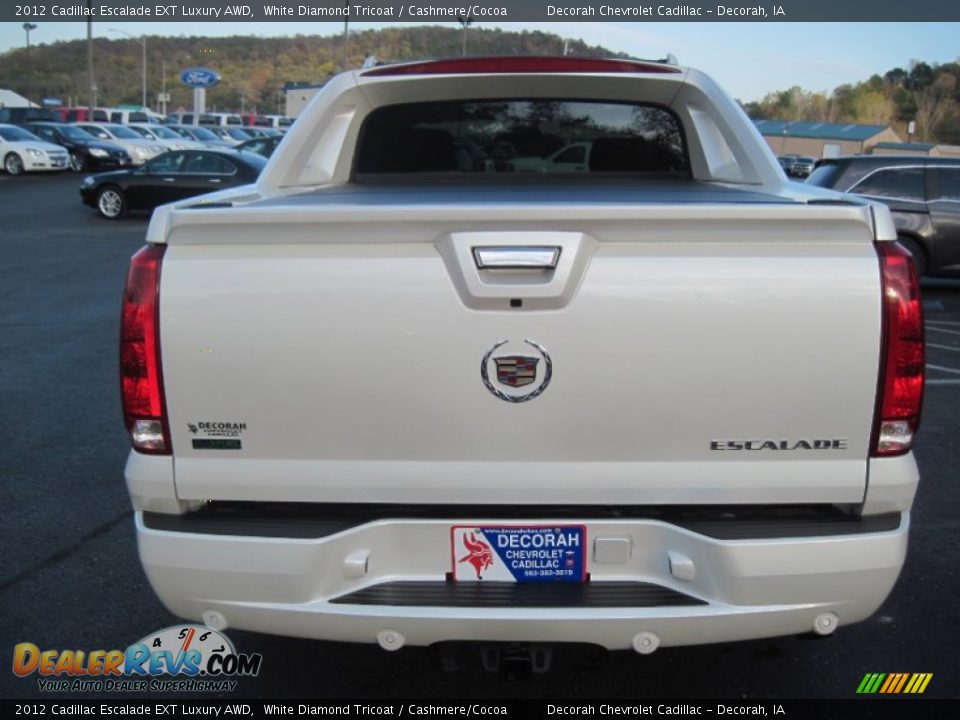 2012 Cadillac Escalade EXT Luxury AWD White Diamond Tricoat / Cashmere/Cocoa Photo #5