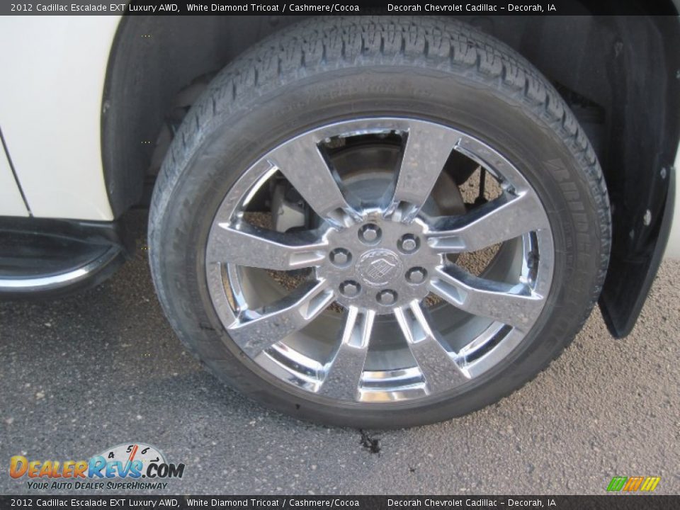 2012 Cadillac Escalade EXT Luxury AWD White Diamond Tricoat / Cashmere/Cocoa Photo #6