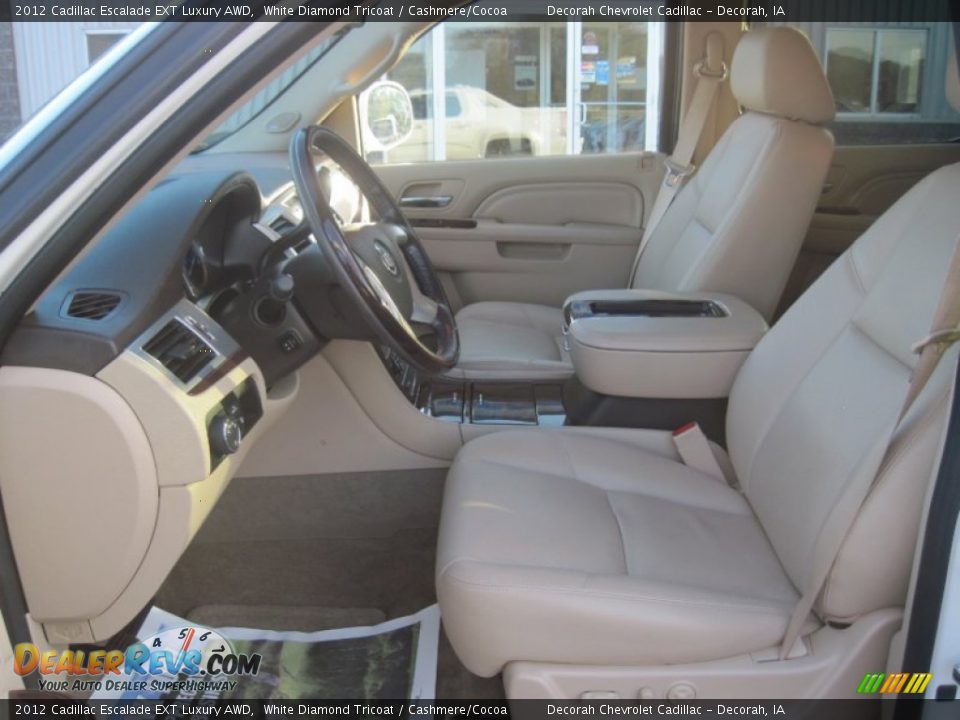 2012 Cadillac Escalade EXT Luxury AWD White Diamond Tricoat / Cashmere/Cocoa Photo #9