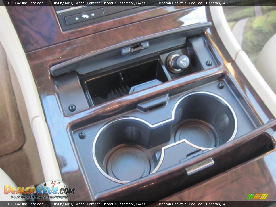 2012 Cadillac Escalade EXT Luxury AWD White Diamond Tricoat / Cashmere/Cocoa Photo #17