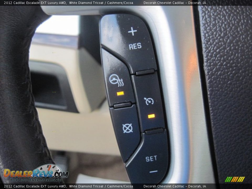 2012 Cadillac Escalade EXT Luxury AWD White Diamond Tricoat / Cashmere/Cocoa Photo #19