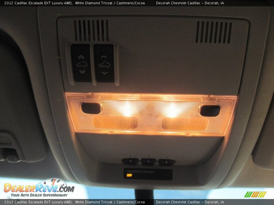 2012 Cadillac Escalade EXT Luxury AWD White Diamond Tricoat / Cashmere/Cocoa Photo #21