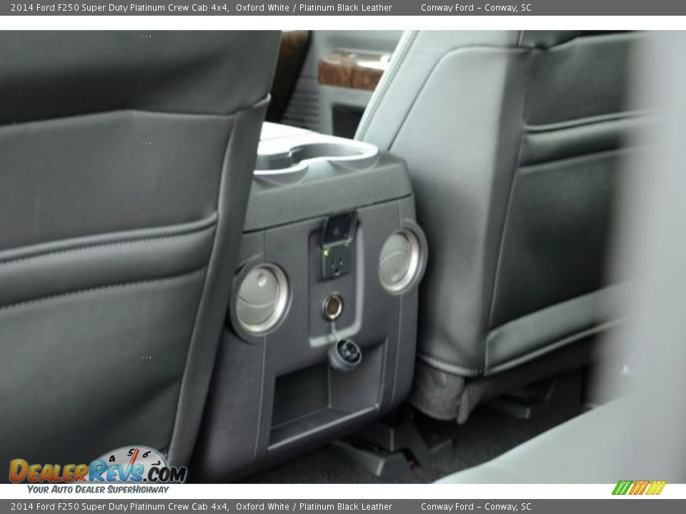 2014 Ford F250 Super Duty Platinum Crew Cab 4x4 Oxford White / Platinum Black Leather Photo #14