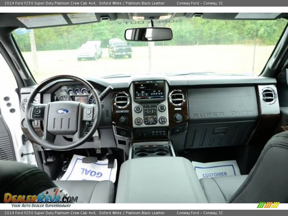 2014 Ford F250 Super Duty Platinum Crew Cab 4x4 Oxford White / Platinum Black Leather Photo #15