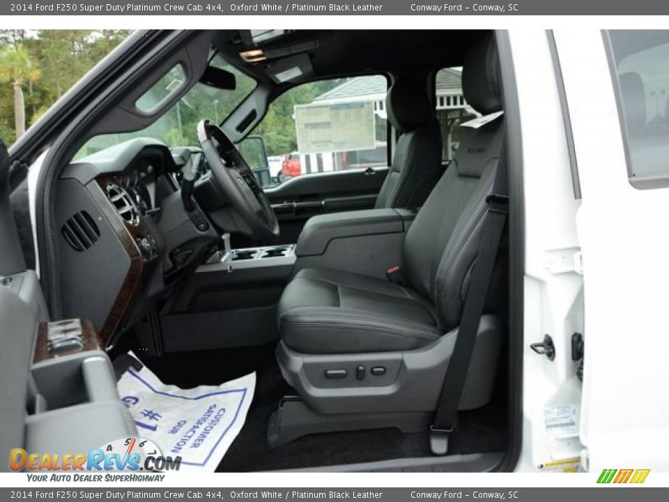2014 Ford F250 Super Duty Platinum Crew Cab 4x4 Oxford White / Platinum Black Leather Photo #20