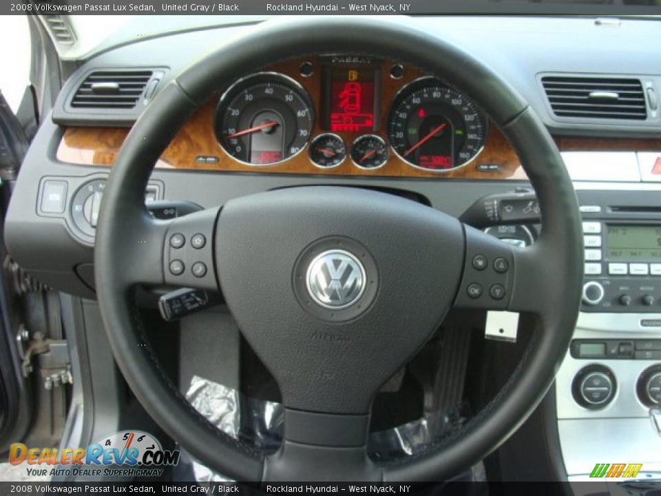 2008 Volkswagen Passat Lux Sedan United Gray / Black Photo #14