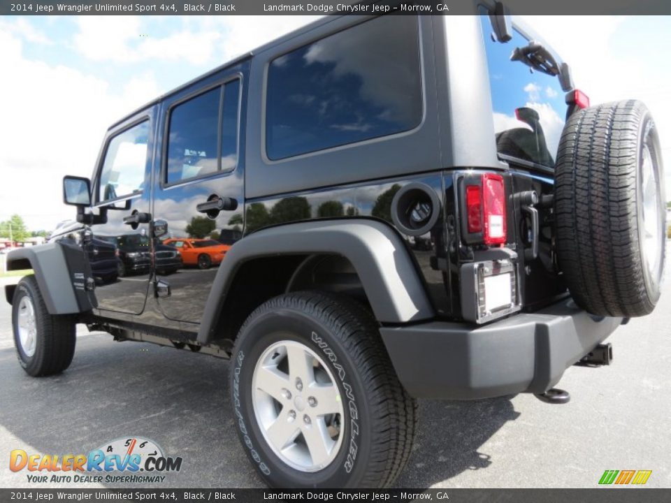 2014 Jeep Wrangler Unlimited Sport 4x4 Black / Black Photo #2