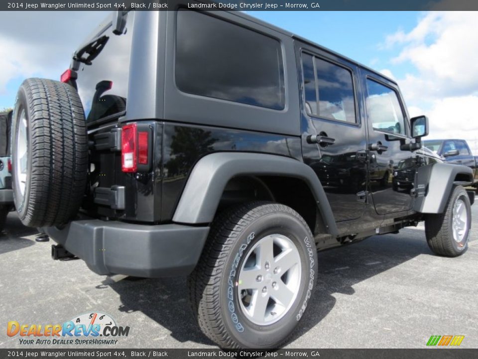 2014 Jeep Wrangler Unlimited Sport 4x4 Black / Black Photo #3
