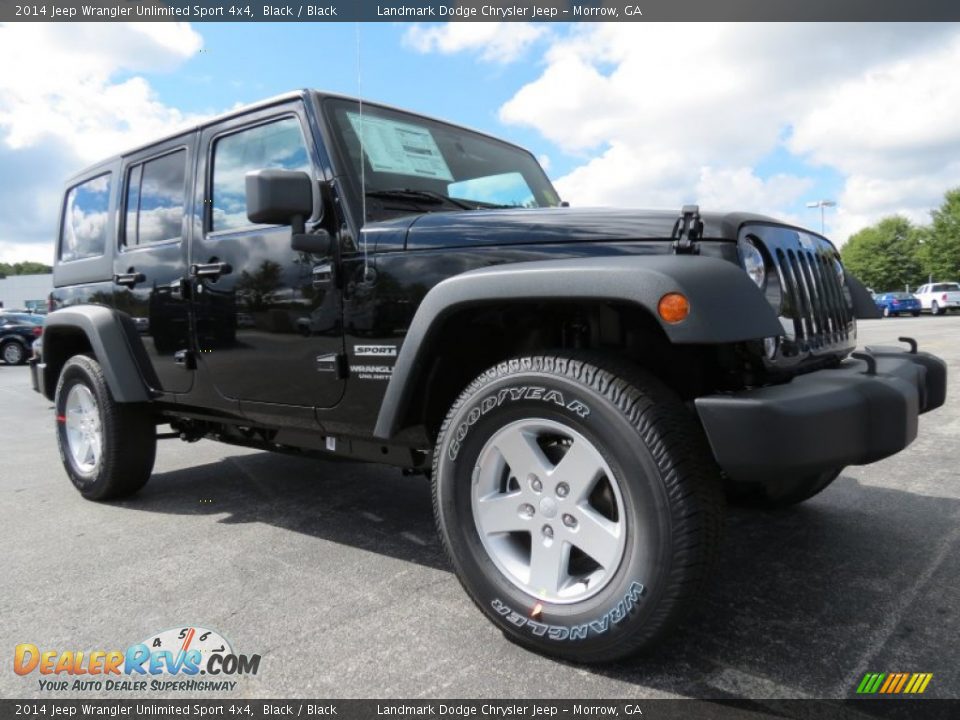 2014 Jeep Wrangler Unlimited Sport 4x4 Black / Black Photo #4