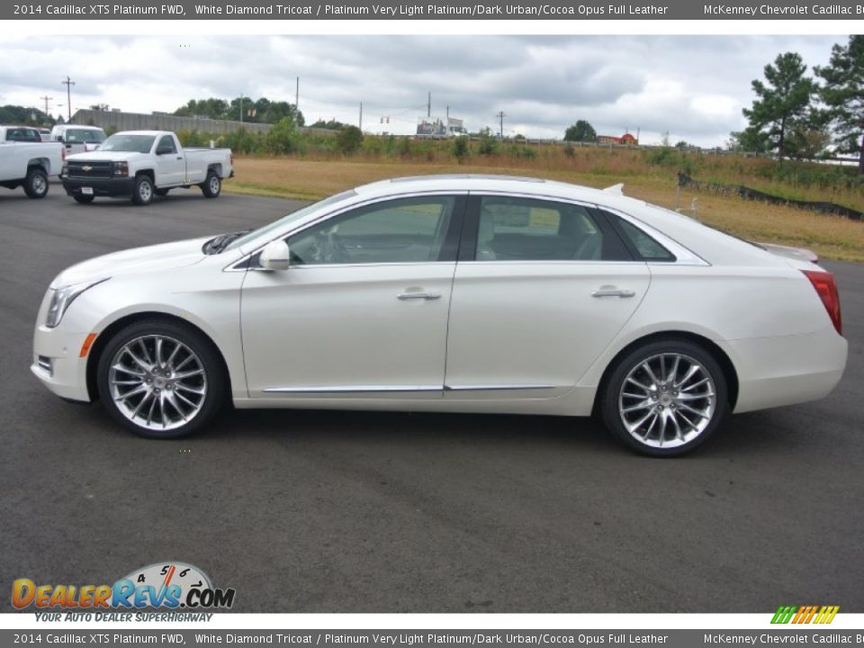White Diamond Tricoat 2014 Cadillac XTS Platinum FWD Photo #3