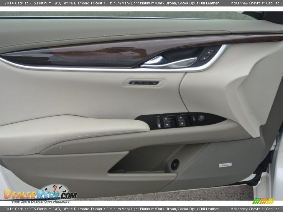 2014 Cadillac XTS Platinum FWD White Diamond Tricoat / Platinum Very Light Platinum/Dark Urban/Cocoa Opus Full Leather Photo #9