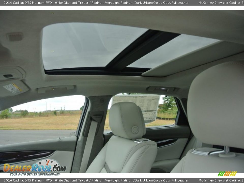 2014 Cadillac XTS Platinum FWD White Diamond Tricoat / Platinum Very Light Platinum/Dark Urban/Cocoa Opus Full Leather Photo #10