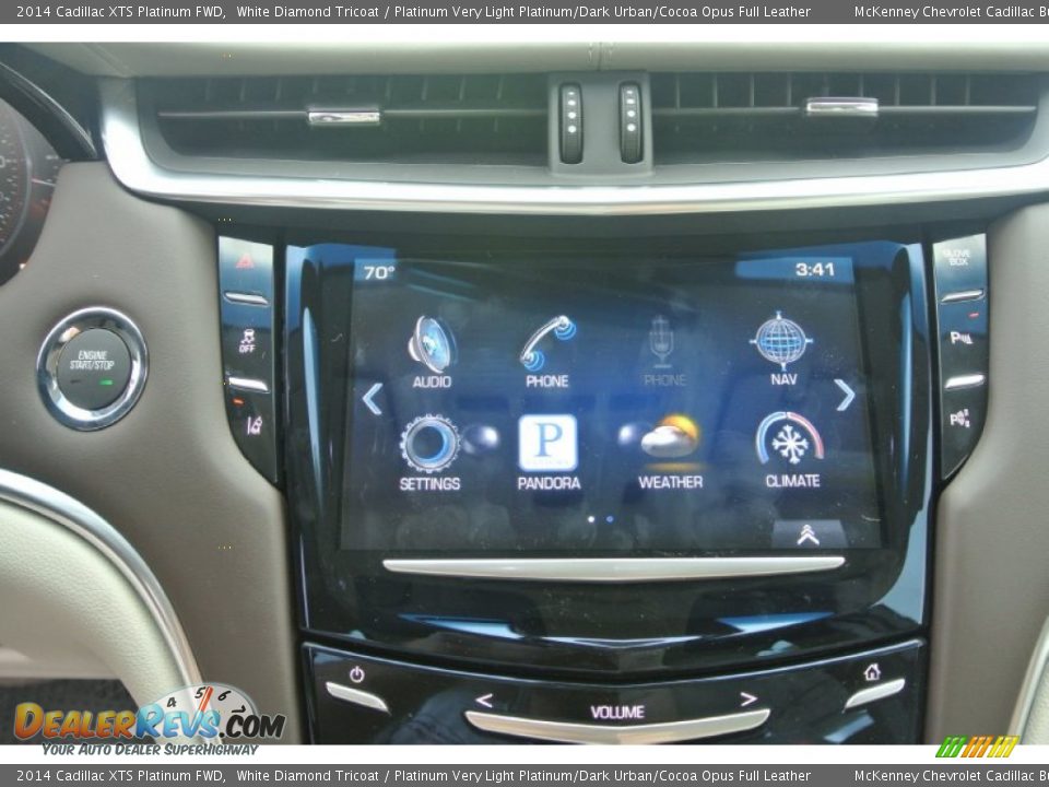 2014 Cadillac XTS Platinum FWD White Diamond Tricoat / Platinum Very Light Platinum/Dark Urban/Cocoa Opus Full Leather Photo #12