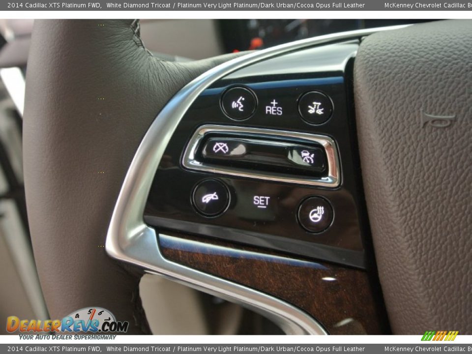 2014 Cadillac XTS Platinum FWD White Diamond Tricoat / Platinum Very Light Platinum/Dark Urban/Cocoa Opus Full Leather Photo #14