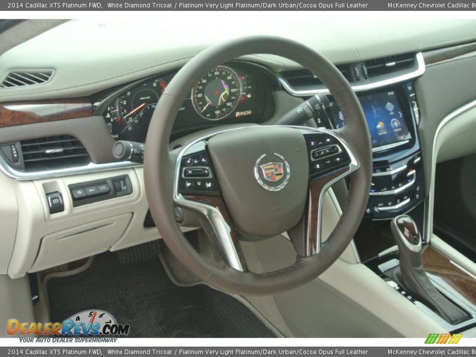 2014 Cadillac XTS Platinum FWD White Diamond Tricoat / Platinum Very Light Platinum/Dark Urban/Cocoa Opus Full Leather Photo #22