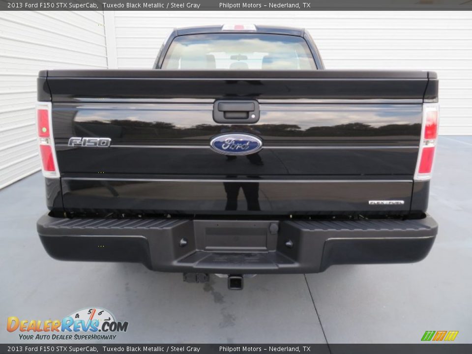 2013 Ford F150 STX SuperCab Tuxedo Black Metallic / Steel Gray Photo #5