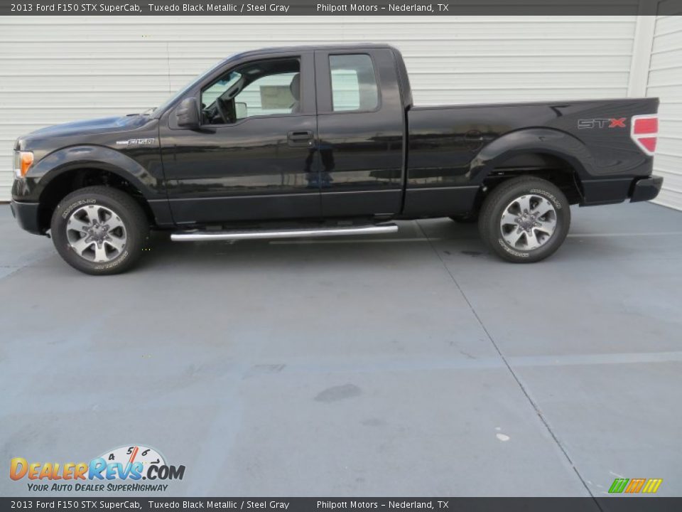 2013 Ford F150 STX SuperCab Tuxedo Black Metallic / Steel Gray Photo #6