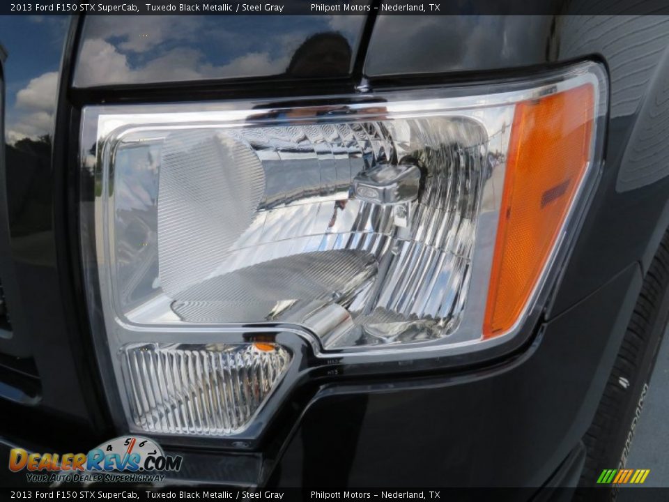 2013 Ford F150 STX SuperCab Tuxedo Black Metallic / Steel Gray Photo #9