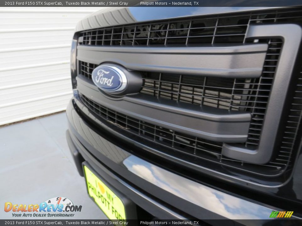 2013 Ford F150 STX SuperCab Tuxedo Black Metallic / Steel Gray Photo #11