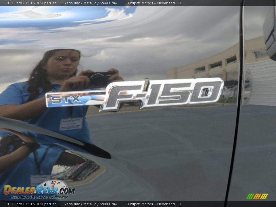 2013 Ford F150 STX SuperCab Tuxedo Black Metallic / Steel Gray Photo #13