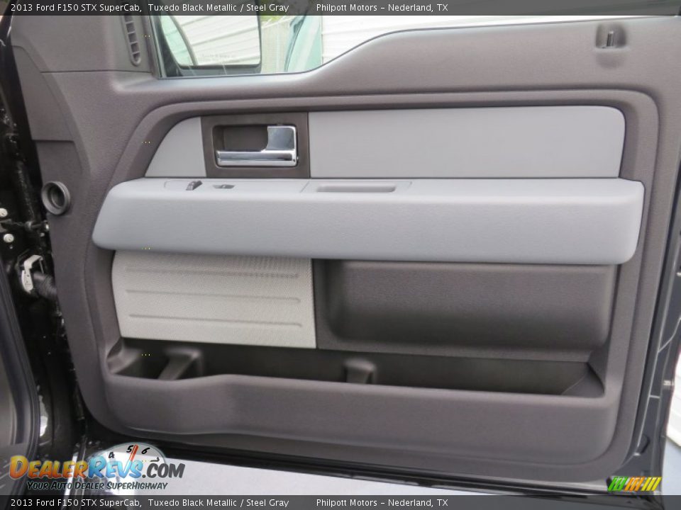2013 Ford F150 STX SuperCab Tuxedo Black Metallic / Steel Gray Photo #22