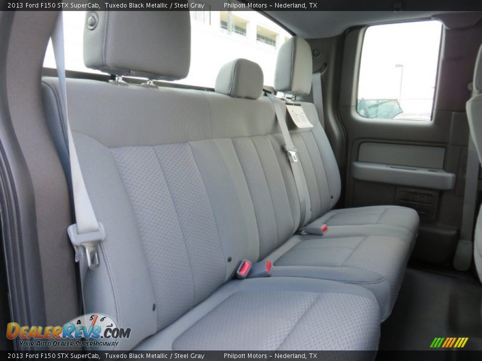 2013 Ford F150 STX SuperCab Tuxedo Black Metallic / Steel Gray Photo #25
