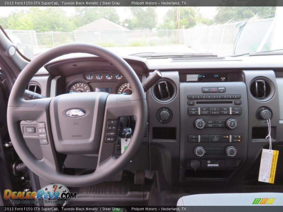 2013 Ford F150 STX SuperCab Tuxedo Black Metallic / Steel Gray Photo #30