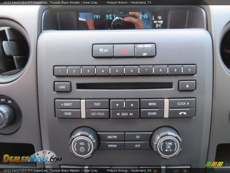 2013 Ford F150 STX SuperCab Tuxedo Black Metallic / Steel Gray Photo #31