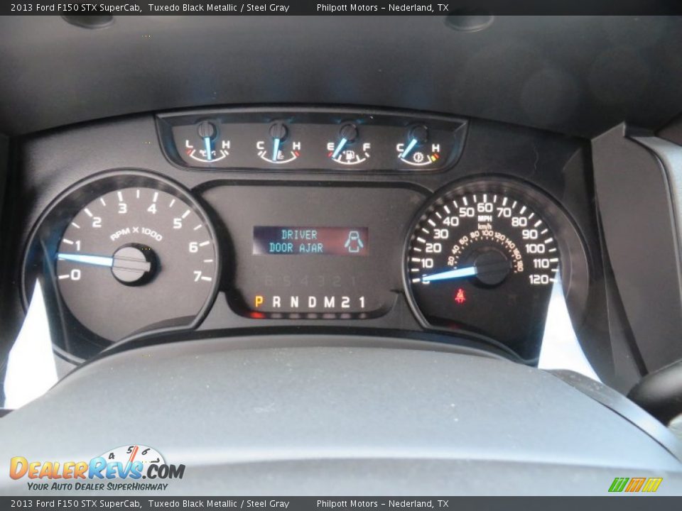 2013 Ford F150 STX SuperCab Tuxedo Black Metallic / Steel Gray Photo #34