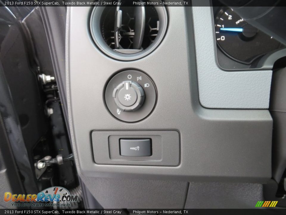 2013 Ford F150 STX SuperCab Tuxedo Black Metallic / Steel Gray Photo #35